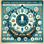 Visual representation of a 360-degree feedback system illustrating leadership assessment and employee performance reviews, highlighting multisource feedback and team performance insights.