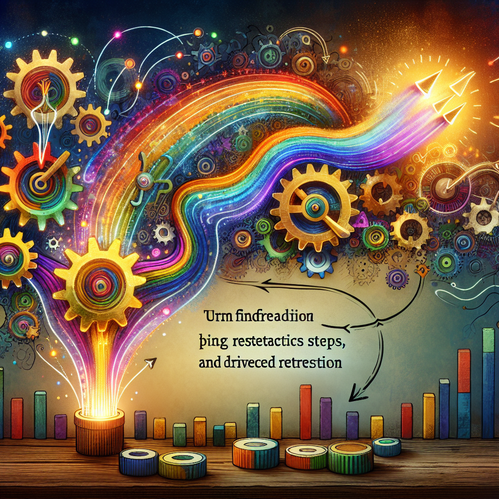 Feedback signals streaming into decision-making gears and strategic steps, sparking innovation and motivation that improve retention.
